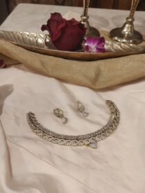 Radiant Crystal AD Stone Choker With Crystal Stone