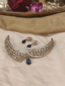 Sparkling Blue Stone AD Choker