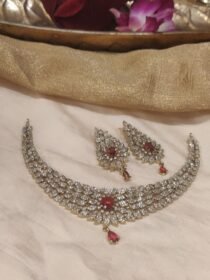 Dazzling Droplet Ruby Stone Choker