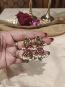 Regal Ruby Stone Jhumka