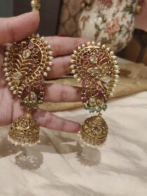 Radiant Ruby Stone Jhumka