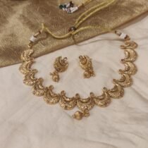 Tantalizing Golden Moon Shot Necklace