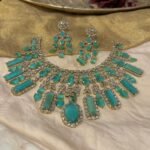 Whimsical Droplet Mint  Choker