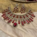 Timeless Droplet Ruby  Choker