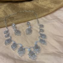 Sophisticated CZ Floral Droplet Necklace