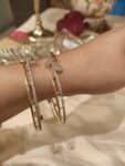 Posh Elegant Gold Finish AD Studded Bangles