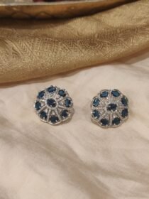 Whimisical  CZ Purple Stone Floral Earrings