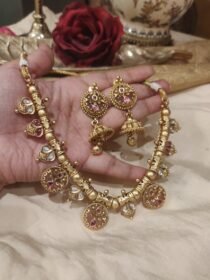 Elegant Red Stone Bridal Choker