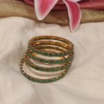 Elegant Green AD Stone Bangles Set of 4
