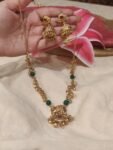 Sparkling Golden Beads Green Ruby Stone Mala