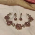 Enchanting Floral Ruby Choker