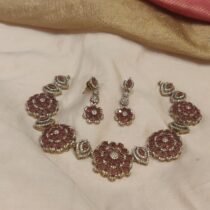 Enchanting Floral Ruby Choker