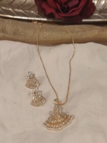 Timeless Golden Chain With AD Stone Pendant