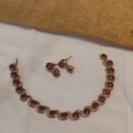Exquisite Ruby AD Stone Short Necklace