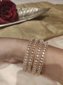 Dazzling AD Stone Bangles Set of 4