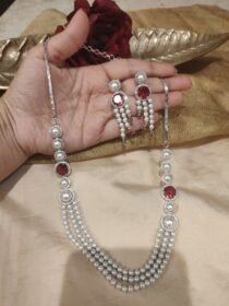 Timeless 3 Layer White Pearl Necklace