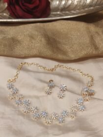 Majestic CZ Golden Star Short Necklace