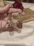 Exquisite Droplet Ruby Stone Jhumka