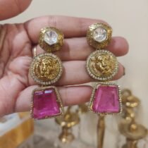 Radiant Lion’s Pride Pink Gemstone Earrings