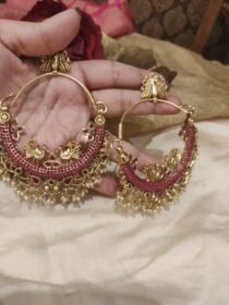 Posh Ruby Stone Peacock Big Jhumka