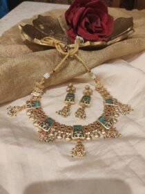 Pinnacle Mint Stone Bridal Necklace