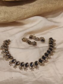 Dazzling Blue AD Stone Necklace