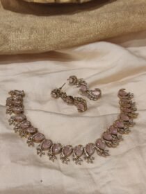 Dazzling Pink AD Stone Necklace