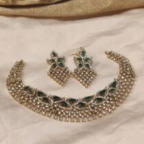 Fashionable AD Green Stone Choker