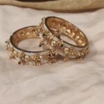 Whimisical Golden Beads Bangles Set of 2