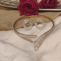 Elegant Leaf CZ Necklace