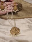 Opulent Lakshmi Pendant Layer Pearl Necklace