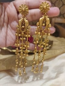 Peacock Majesty Gold Earrings