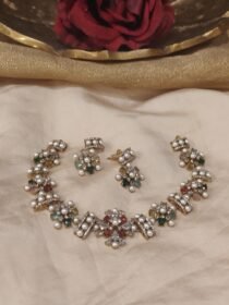 Royal Pearl & Multicolor Gemstone Necklace Set