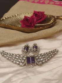 Majestic Purple Stone Crytsal AD Stone Choker