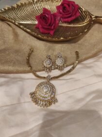 Sparkling Crystal Stone Droplet Necklace