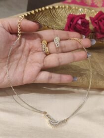 Lustrous Golden CZ Chain With Pendant