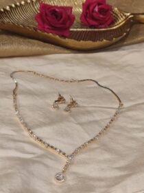 Glamorous Crystal AD Stone Necklace