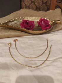 Sparkling Golden Design Anklet