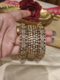 Timeless Crystal AD Stone Bangles Combo