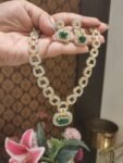 Emerald Elegance Link Necklace Set